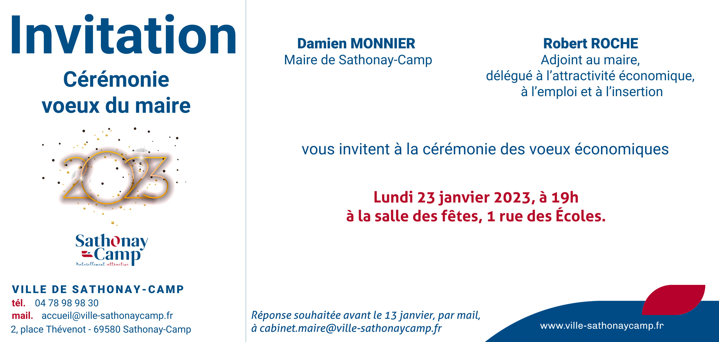 Vœux économiques – Ville de Sathonay-Camp