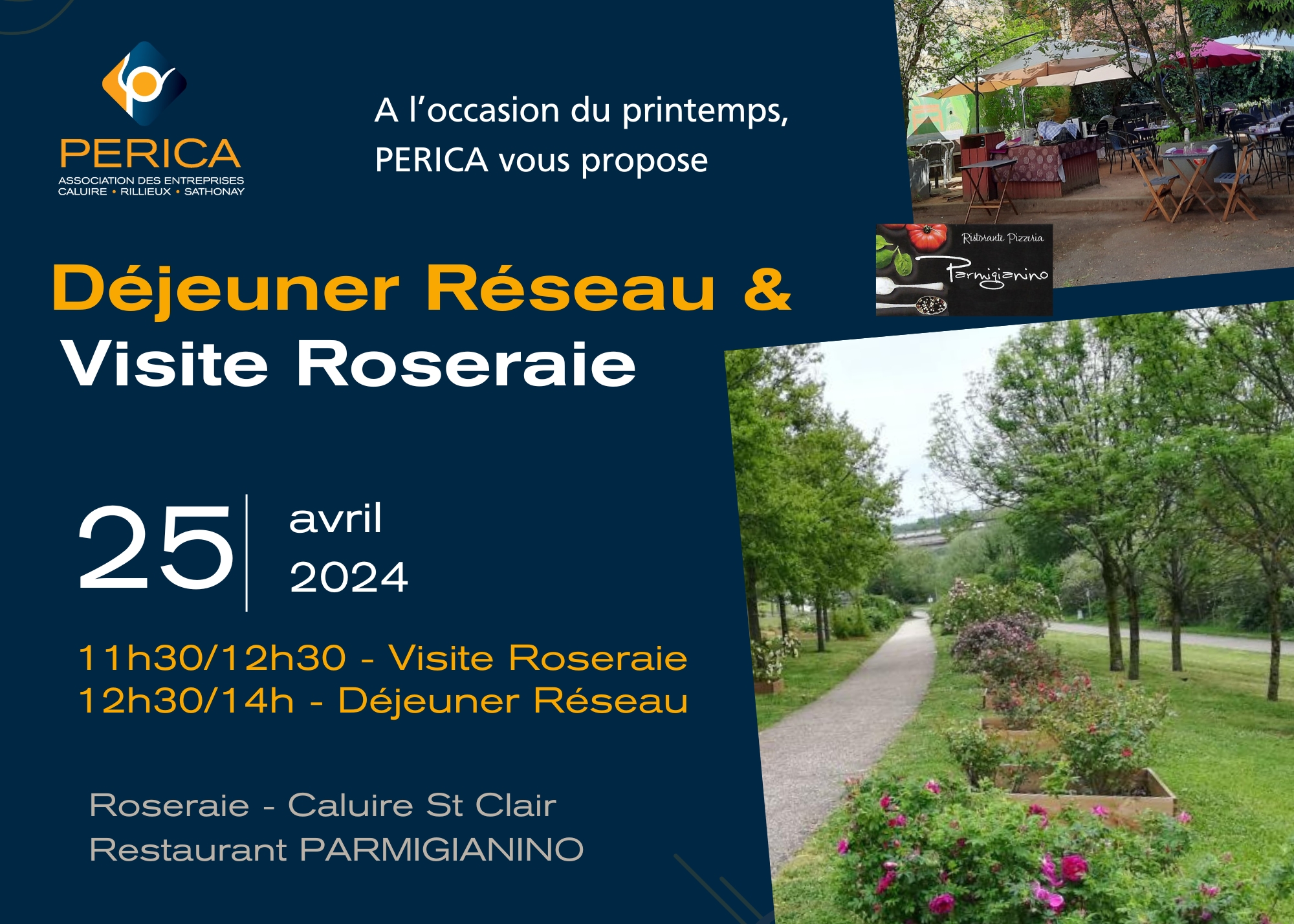 Visite Roseraie Caluire et Déjeuner Réseau