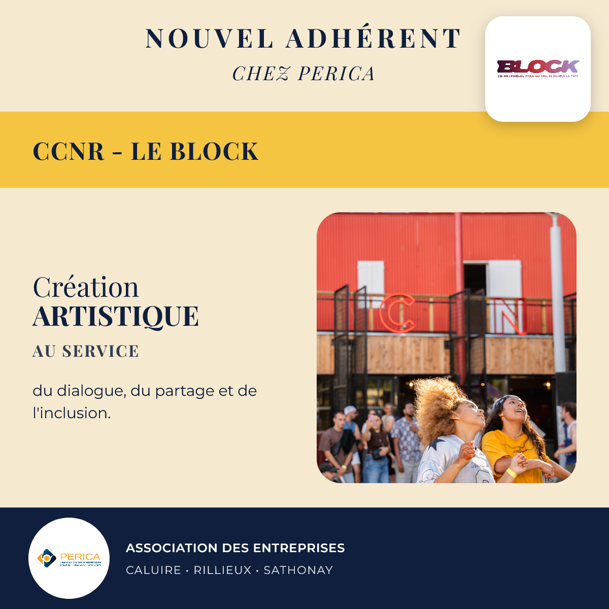 CCNR - LE BLOCK — Création Artistique