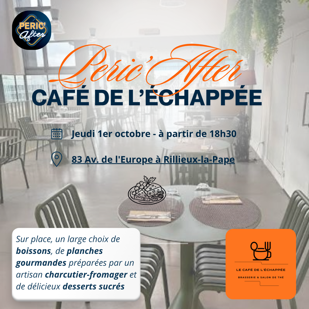 🍷 PERIC'AFTER d'octobre : découvrez Le Café de l'Échappée !